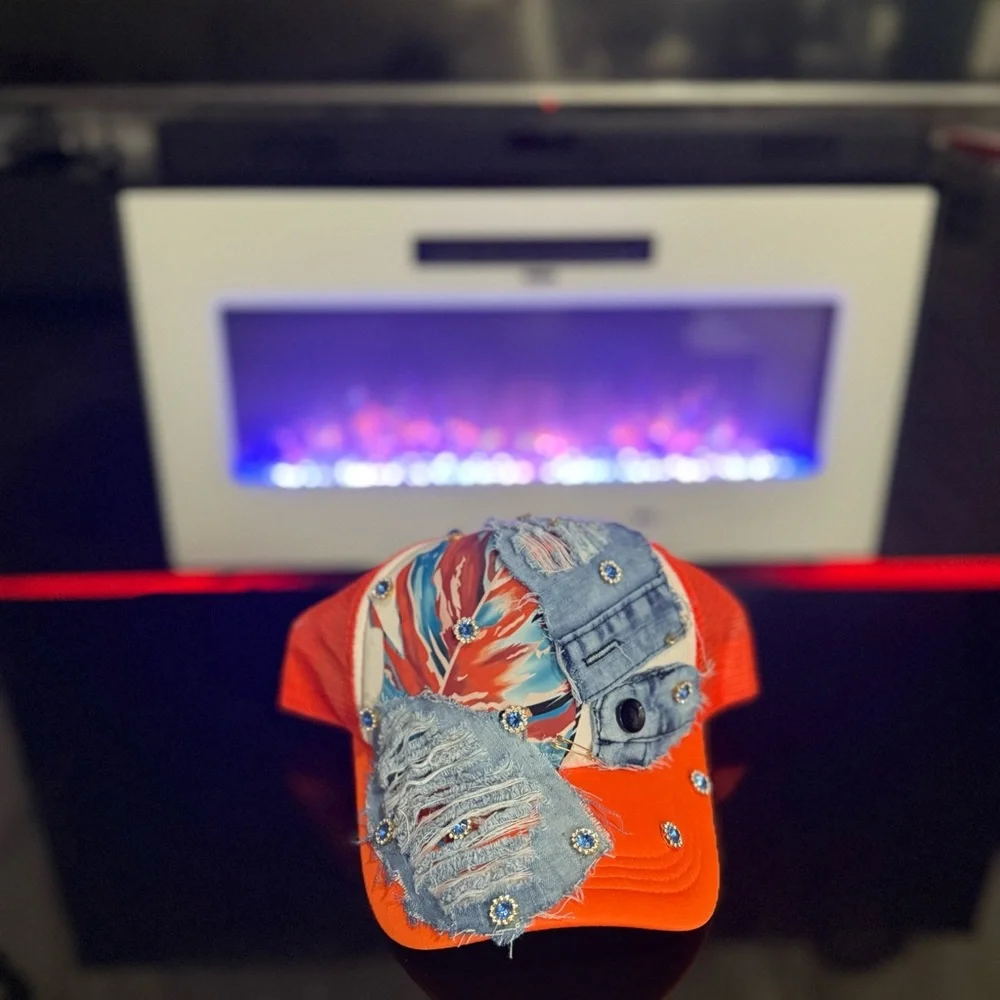 Charming Kids Hat with Butterfly and Ice Cream Design